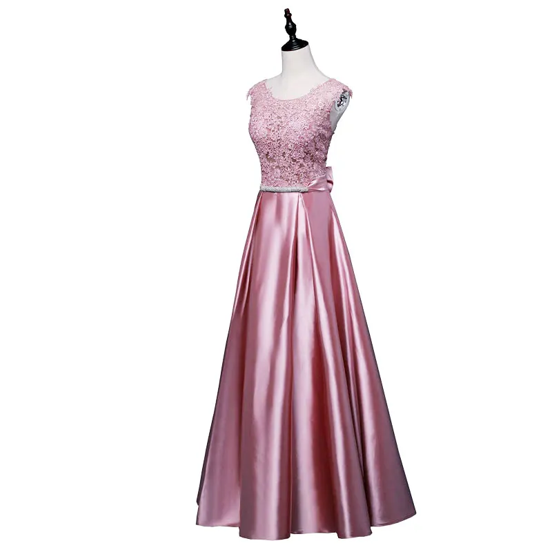 New arrival party evening dresses Long dress Vestido de Festa A-line appliques gown sexy V-opening sexy back prom party frock