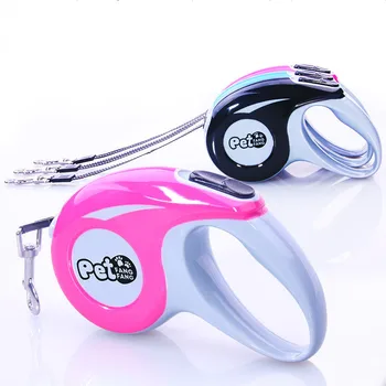 

Fashion Pet Dog Snap Hook Leash Long Smooth Nylon Automatic Telescopic Traction Rope Walker Dog Pet Accessories (blue,black,red)