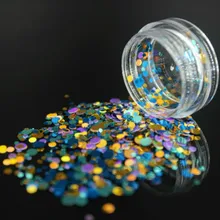 1 коробка глубокий синий Платиновый акриловый порошок кристаллический полимер дизайн ногтей строитель Ложные бусины для ногтей арт строитель ногтей полимерный круг