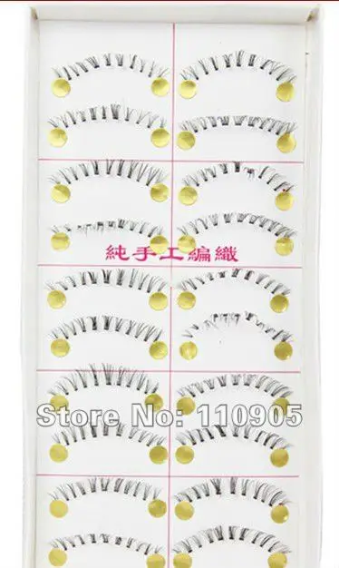 

Handmade Daily Eyelashes Soft Eyelashes False Black Transparent Strip Thread Eyelashes-Free Shipping