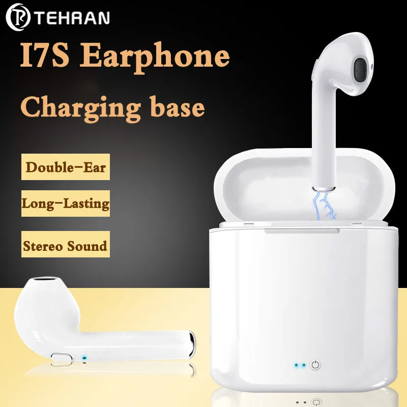 

I7S TWS Earbuds Wireless Bluetooth Stereo Earphones Earpieces Headset With Charging Box for iPhone Samsung XiaoMi Huawei