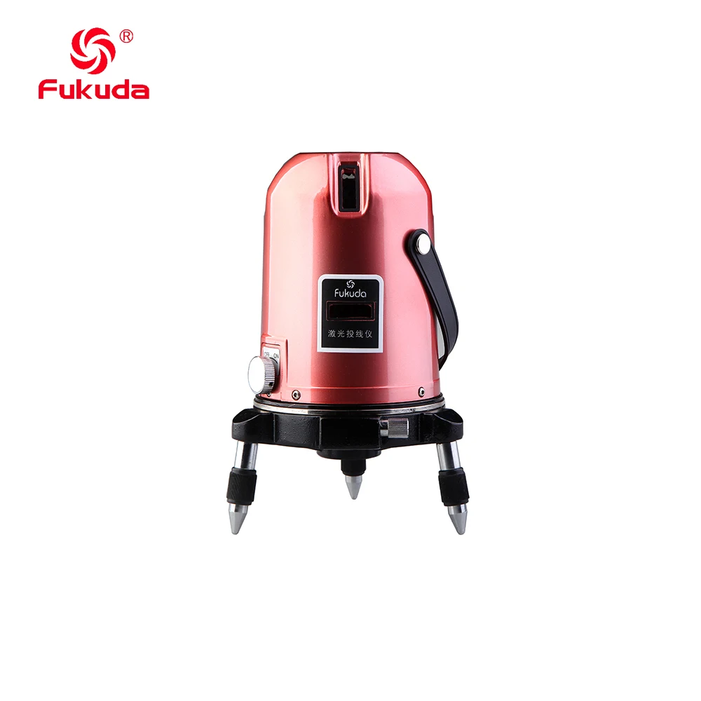 

High quality Fukuda Laser Level 5 Lines 360 Rotary Lazer Line EK-888P AA battery Cross line Level outdoor mode Free shipping