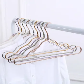 

10 Pcs High Quality Space Aluminum Anti-skid Hangers Home Seamless Drying Racks Windproof Anti-rust Practical Clothes Organizer