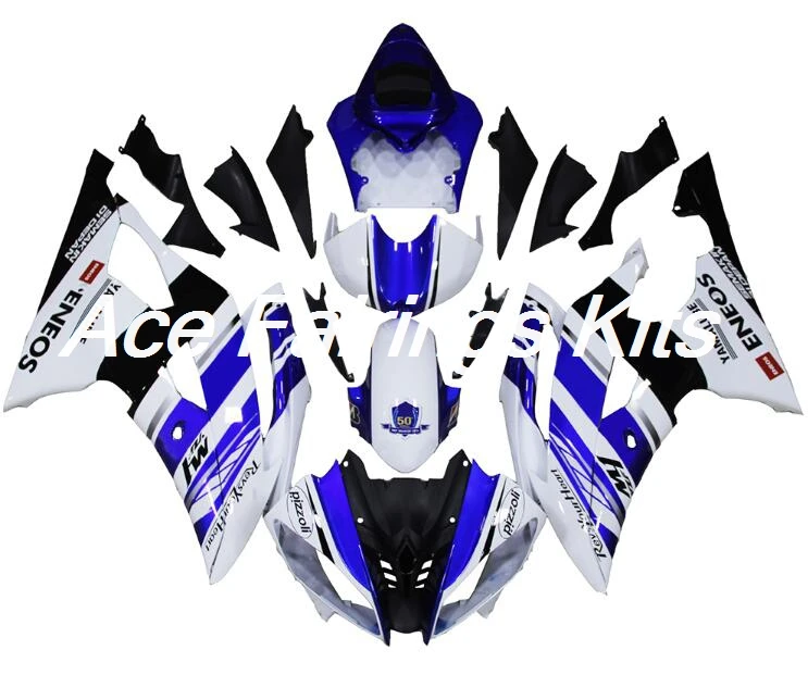 4 подарки ABS мотоцикл Полный Обтекатель Набор подходит для YAMAHA YZF-R6 2008- ABS пластик Cowlings обтекатель комплект синий белый