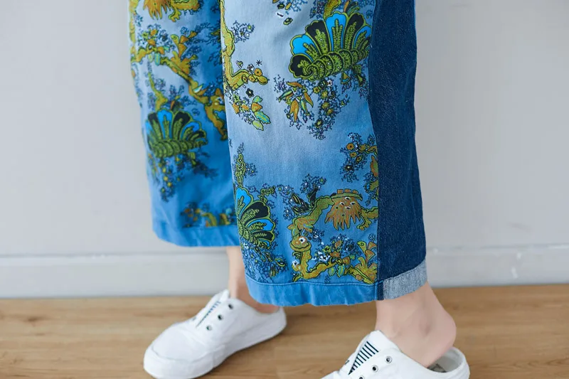 Женские комбинезоны, Широкие джинсовые комбинезоны с высокой талией, брюки для женщин, длинные брюки, комбинезоны 2019