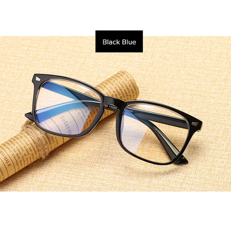Black Blue Женские очки для компьютера с защитой от синих лучей, голубой светильник, игровые очки для мужчин, унисекс, Вредный светильник, блокирующие очки - Цвет оправы: Black Blue