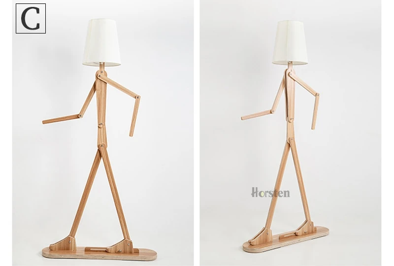 Japanese Style Creative DIY Wooden Floor Lamps Nordic Wood Fabric Stand Light For Living Room Bedroom Study Art Deco Lighting E27 (14)