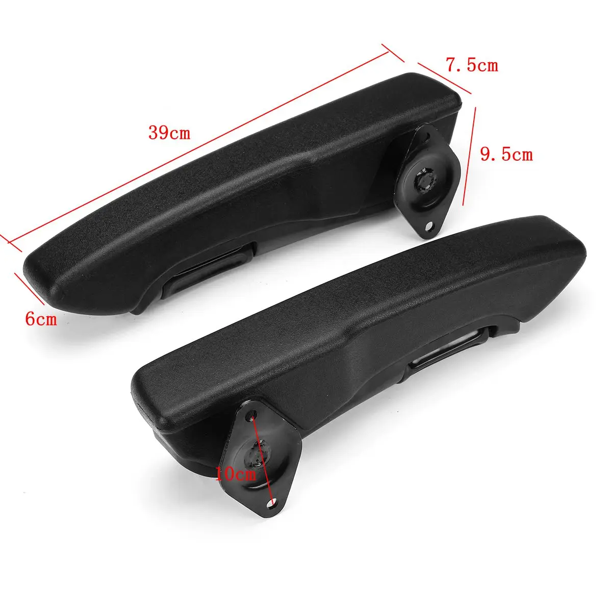 2Pcs Universal Car Adjustable Armrests Arm Seat Handle Engineering Seat Hand Rail Pair Comfortable Rest PU Foam Black for Truck