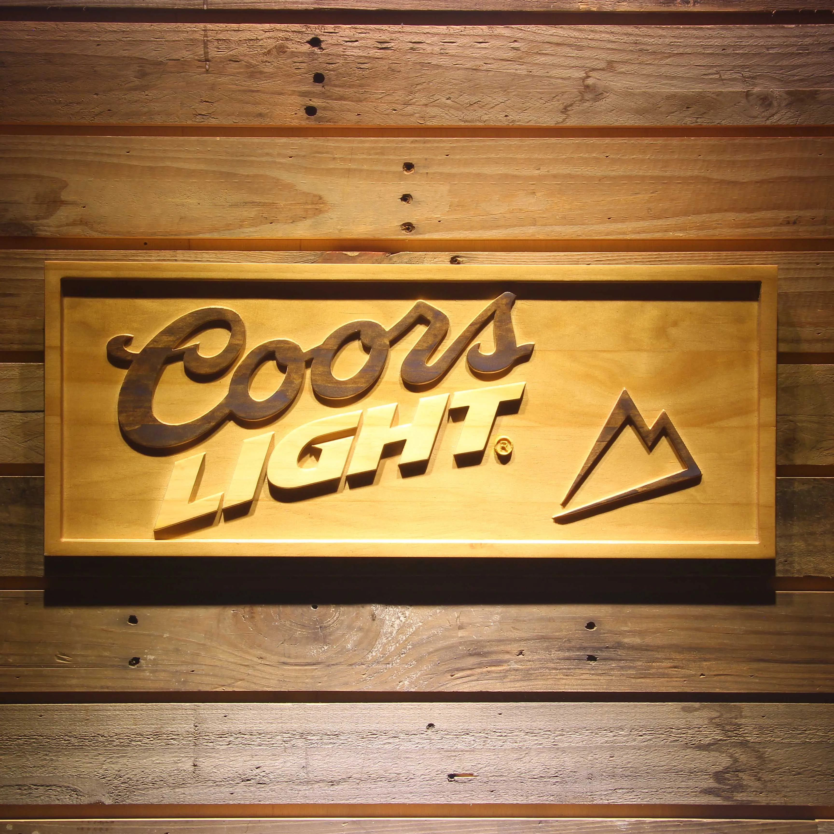 Светлое Пиво Coors 3D деревянный знак