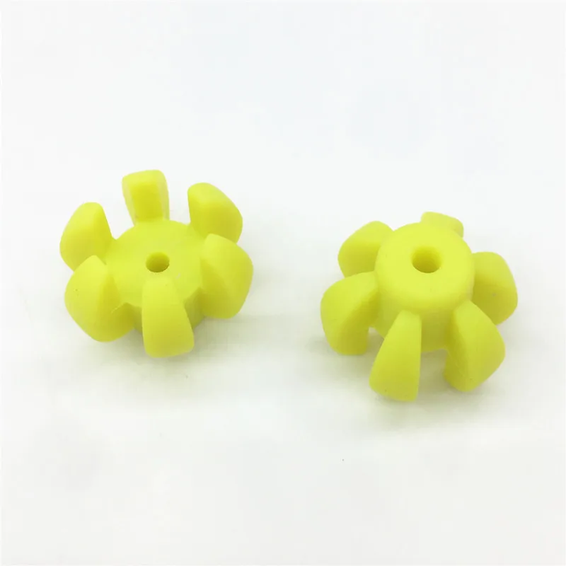 Chenkai 20 шт китайский фонарь Силиконовые Бусины DIY пищевой Соска-прорезыватель для зубов Ювелирная игрушка Бисер для изготовления аксессуаров - Цвет: Lemon