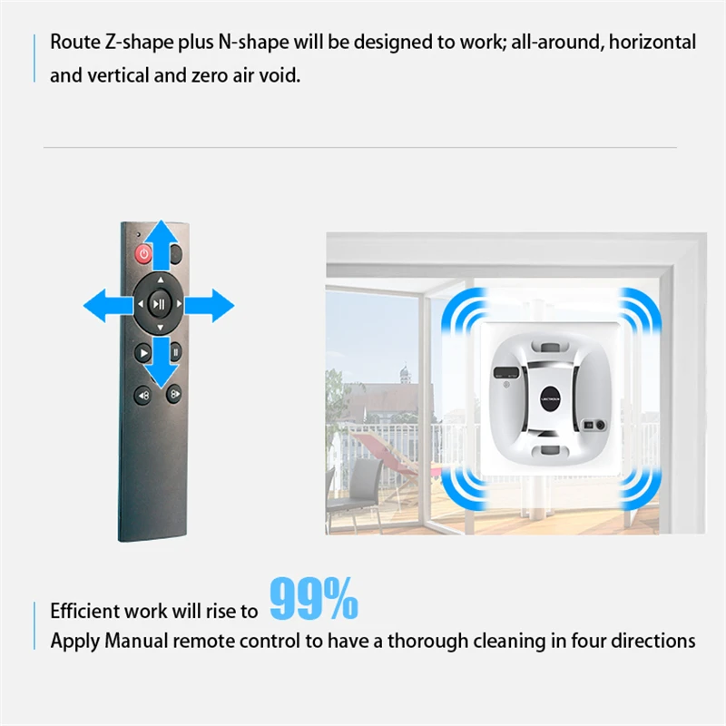 US $184.01 Liectroux X6 Window Vacuum Cleaner Robot UPS Safe Rope Remote Control Suction Antifall Mop Glass Tool Home Window Wiper Machine