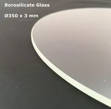Borosilicate Glass Round 350mm * 3mm TEVO Little Monster Delta 3D Printer Build Print Plate Transparent Color Borosilicate Glass Round 350mm * 3mm TEVO Little Monster Delta 3D Printer Build Print Plate Transparent Color