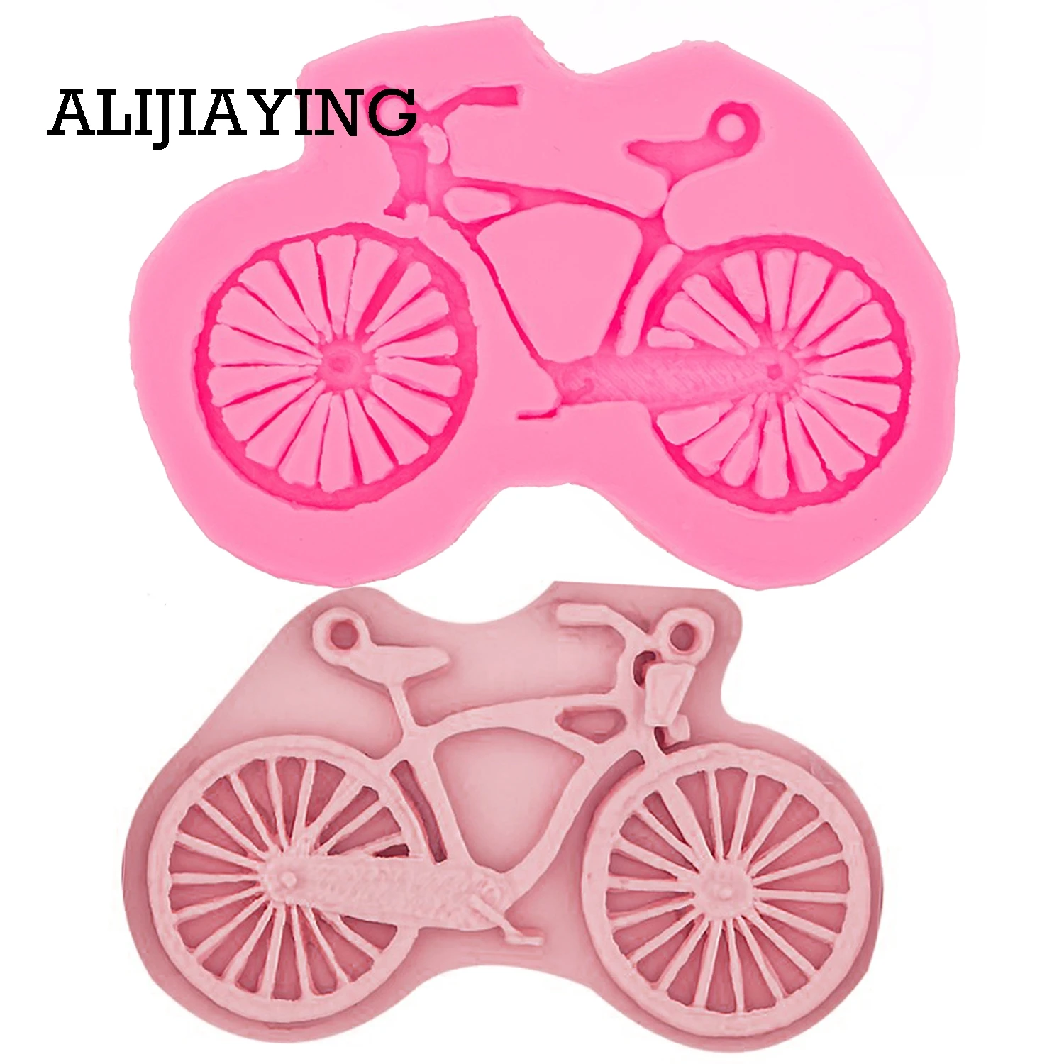

M0533 1Pcs Bicycle Shape 3D Silicone Fondant Mold Cake Decorating Tools Cupcake Mold Sugarpaste Craft Bakeware