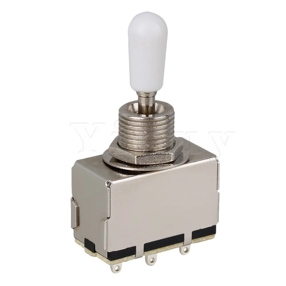 

Yibuy Electric Guitar Toggle Switch 3 Way with White Handle DC5V 0.5A