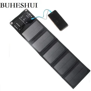 

BUHESHUI 10W Foldable Portable Solar Panel Charger 5V USB Output Solar Charger For Smartphones Outdoor Camp Waterproof New