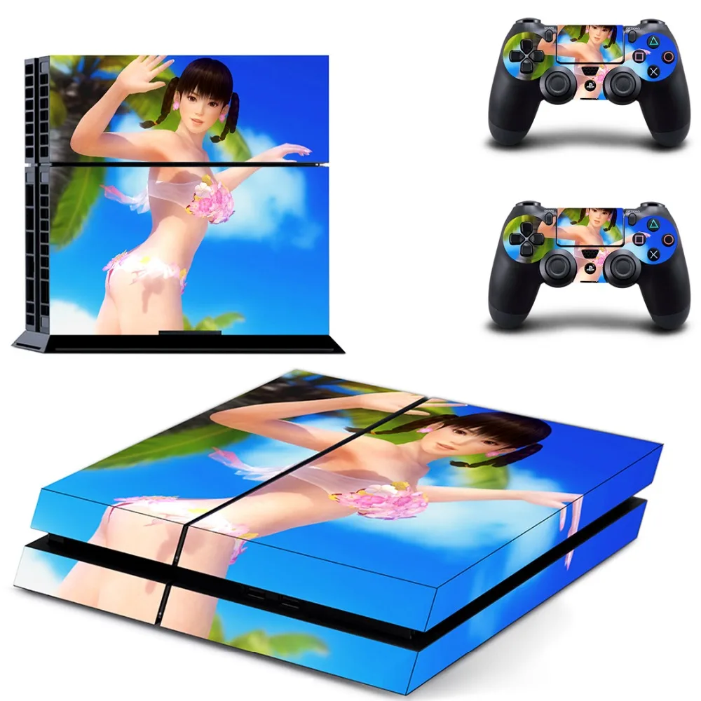 6 наклеек из кожи PS4 Dead or Alive Виниловая наклейка для консоли Playstation 4 и 2