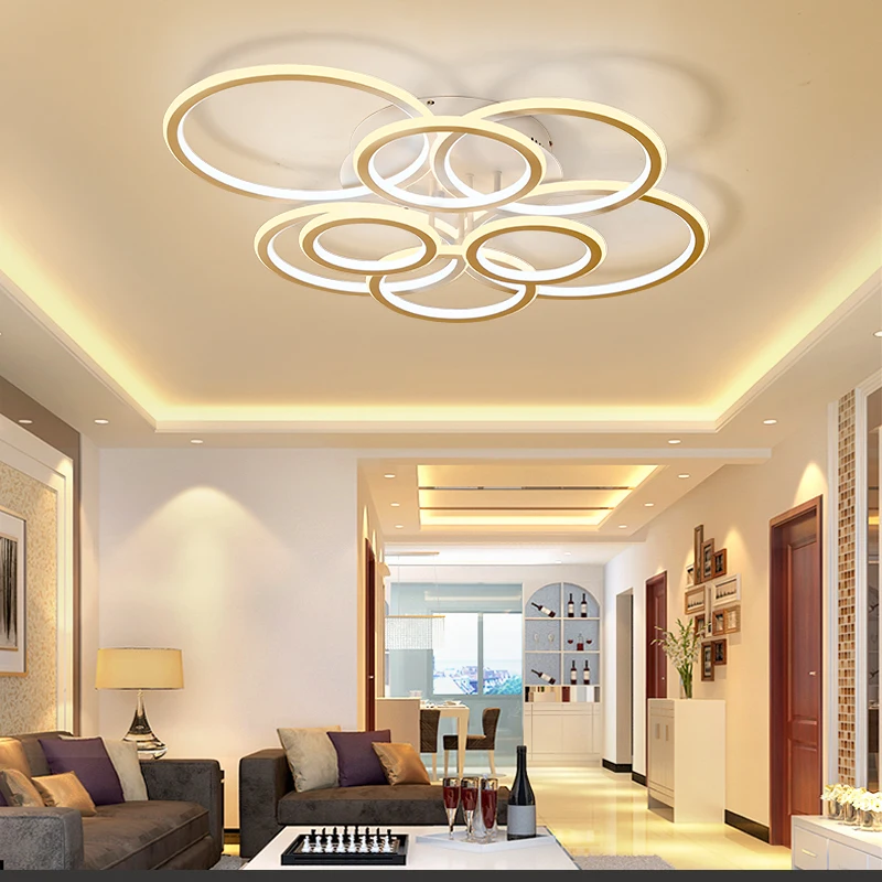 

Acrylic Aluminum Modern Led Ceiling Lights For living Room Bedroom New White Modern Warm White Ceiling Lamp Fixtures