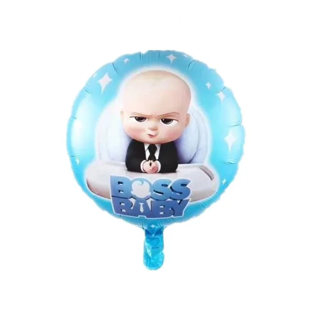 

KUWANLE 50pcs 18inch Round Cartoon Boss Baby Birthday Party Theme Foil Helium Balloons Birthday Party Decorations Supplies Globo