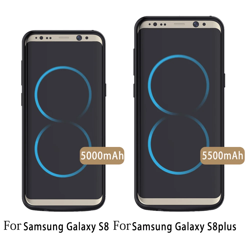 5500/5000 мА/ч, S8 Батарея чехол для samsung Galaxy S8 Батарея Зарядное устройство чехол Мощность банка для samsung Galaxy S8 плюс внешний Зарядное устройство