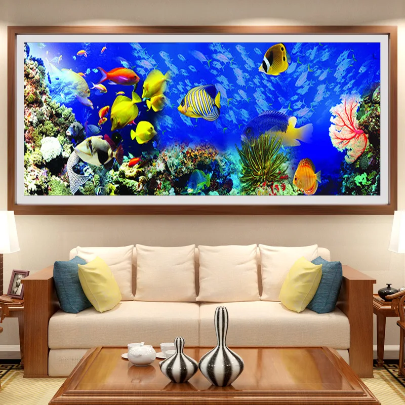 

DIY Diamond Embroidery,square&round Diamond Ocean Fish Landscape Full rhinestone 5D Diamond painting cross stitch,needlework