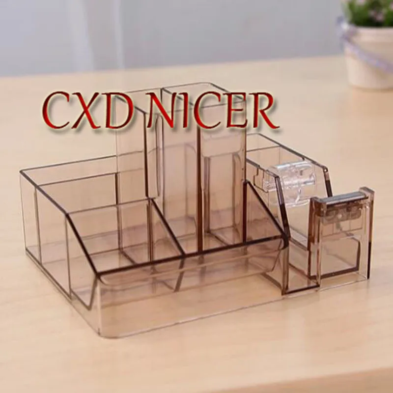 

Multi - Functional Creative Pencils Fashion Business Card Pen Holder Acrylic Student Personality Office Storage Box Dd973