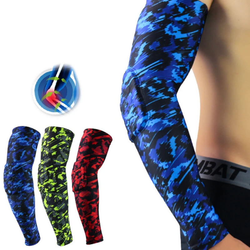 1pc Camouflage Elbow Arm Sleeves Pad Anti collision Sun UV Protection