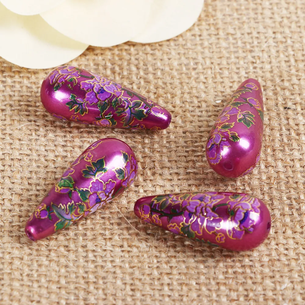 DoreenBeads акриловые винтажные японские бусины разделители Tensha фиолетовые водяные