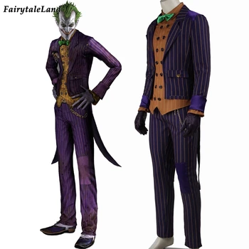 

Batman Arkham Knight Joker Cosplay Costume Halloween Batman Costume Adult Carnival Party Outfit Fancy Clown Suit
