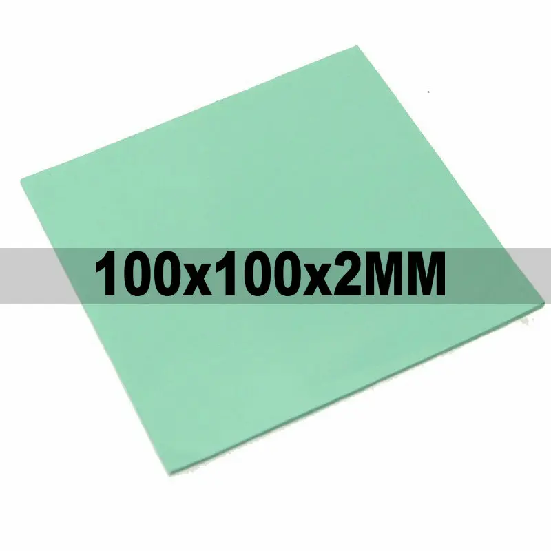 10 шт. в партии зеленый, серый, синий 100x100x2 мм силиконовый комбинированный термоковрик 100 мм x 2 мм - Цвет: Зеленый
