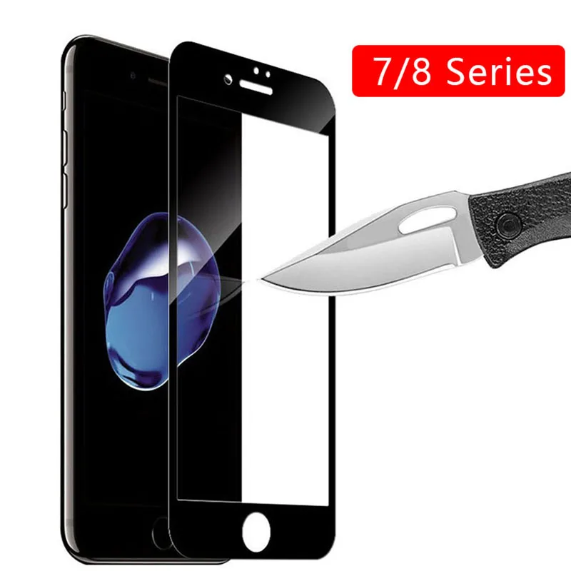Чехол для Iphone 7 8 Plus 7plus plus полное покрытие закаленное стекло Apple Iphone7 Iphone8 I защита