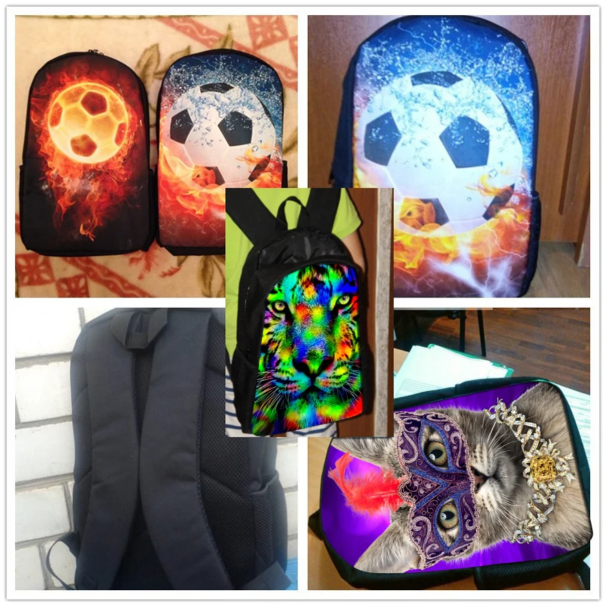 INSTANTARTS 3D школьный рюкзак для мальчиков, модный футбольный футбол, печать, высокое качество, Детский Повседневный Рюкзак, Набор сумок через плечо
