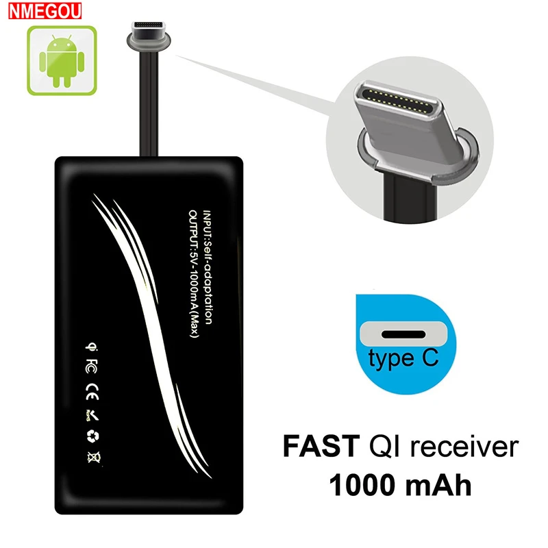 

Type C Wireless Charger Receiver Adapter for Huawei P9 P10 P20 Pro Mate 9 10 Lite Xiaomi Mi 8 Mi8 Mi7 OnePlus 5 6 Phone Charger