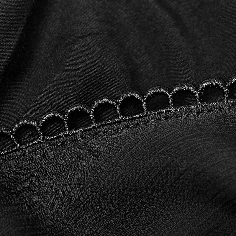 Панк RAVE женские готические без бретелек Кружева шифон Глубокий V выдалбливают спинки черный длинный слоистый ремень частично Прозрачное платье