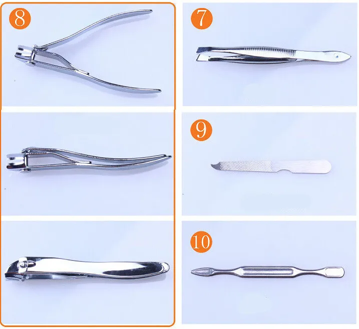 Модный кошелек с инструментами, 12шт инструментов для ногтей: маникюр, педикюр. Набор инструментов, все инструменты для маникюра, включают клипер, ножницы, пинцет, нож, и так далее