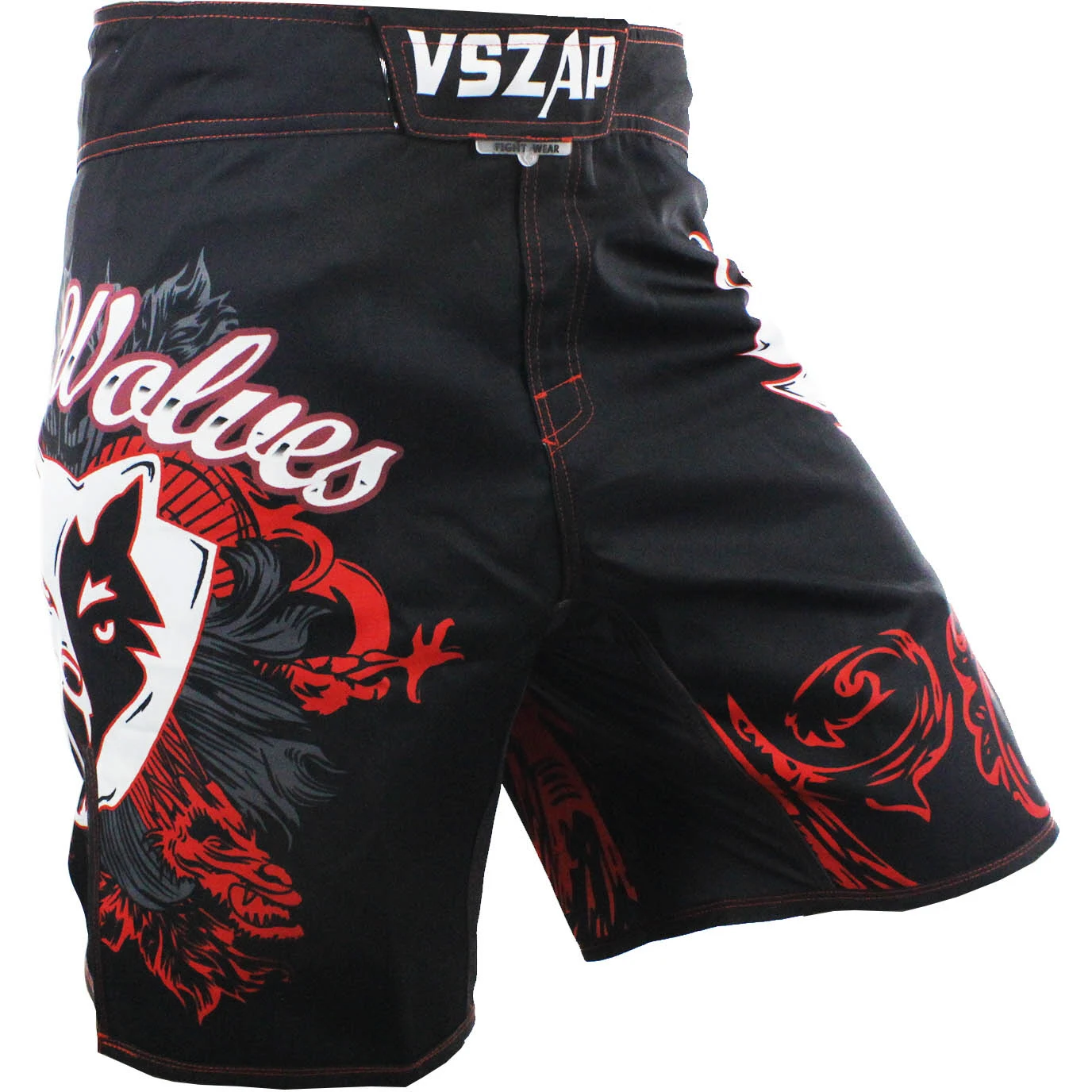 Мужские шорты с принтом MMA VSZAP THE WOLVES battle wolf для ММА занятий фитнесом боевых
