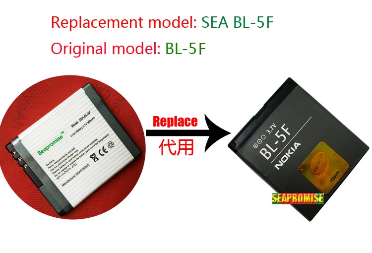 Оптовая продажа 10 шт батарея BL-5F BL5F для nokia N95 6210N 6210S 6260S 6290 6710N E65 N93I N96 N98 N99. .. |