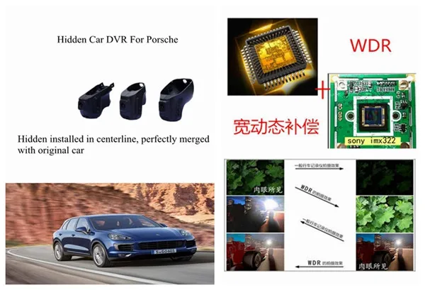 Cam Video Recorder For Cayenne Full HD Camcorder G-sensor H.264 Night Vision 170 Angle Motion Detection Wifi Car DVR Camera DVRS
