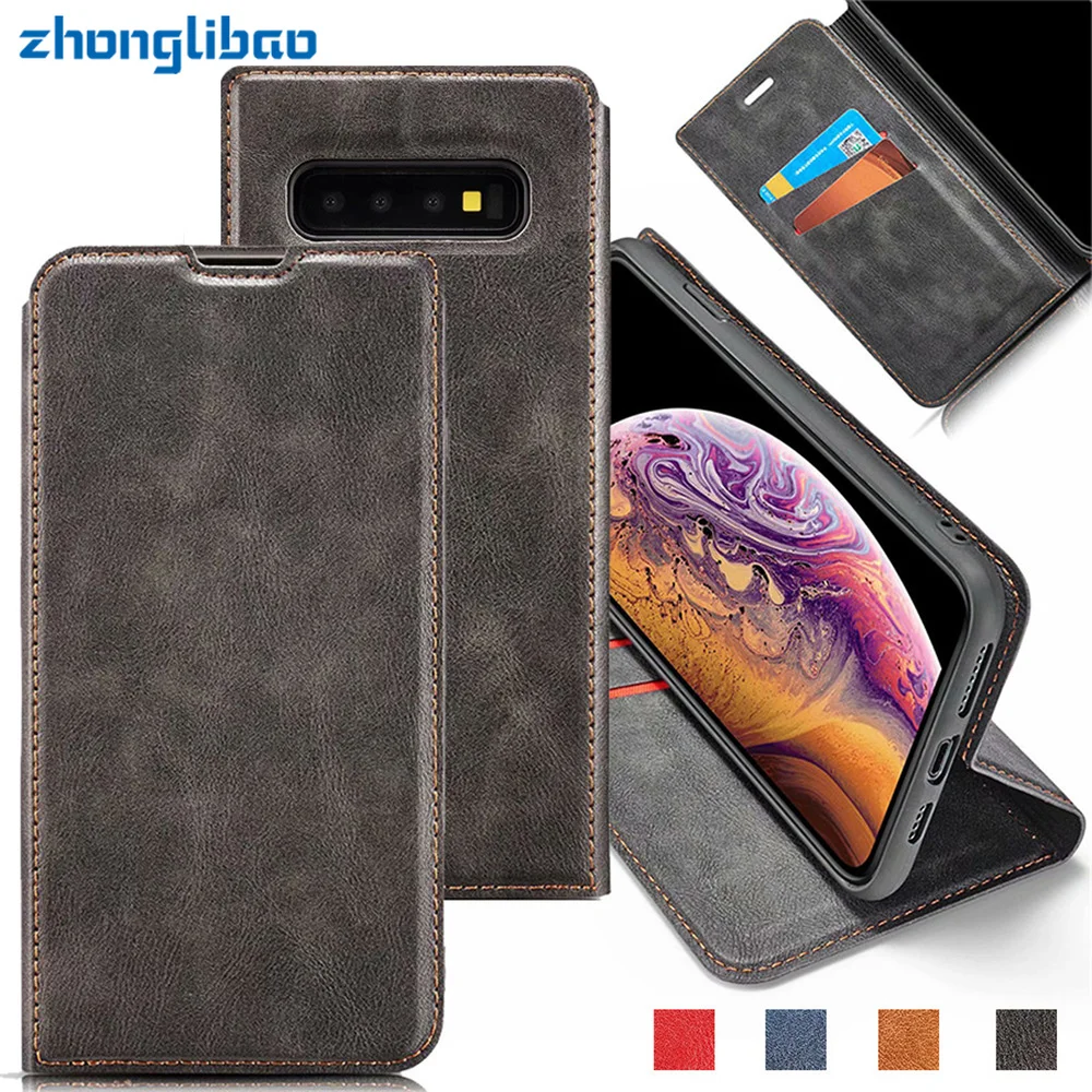 

Ultra Thin Flip Leather Case for Samsung S10 S9 S8 Plus S10e 5g S7Edge Note9 8 A6 A7 A8 A9 2018 J4 J6 Plus A30 A40 A50 A70 Cover
