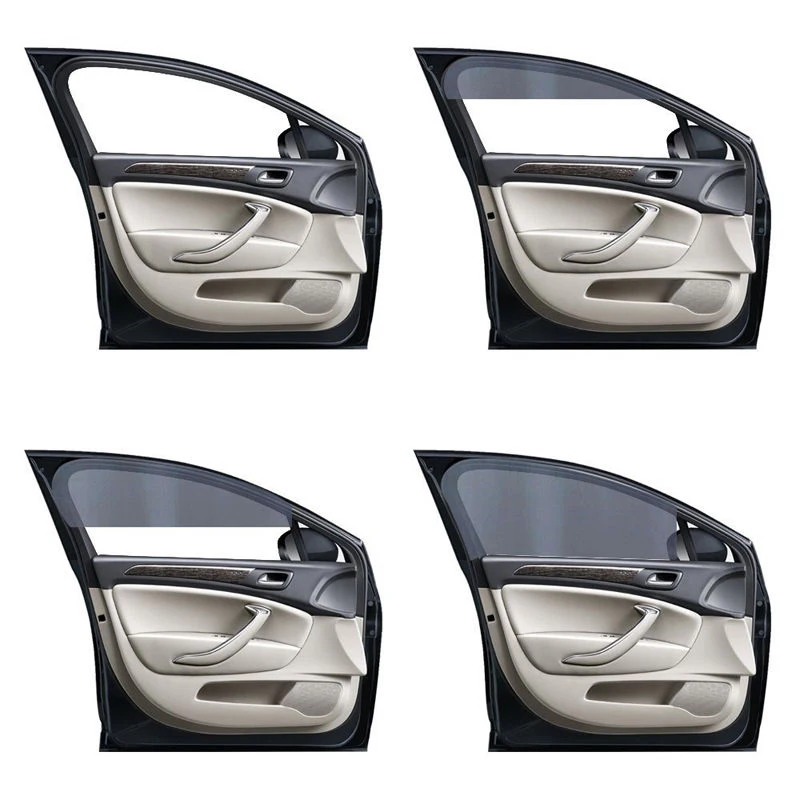 2pcs/set  Universal Adjustable Car Rear Window Blind Sun Shade Covers Curtain