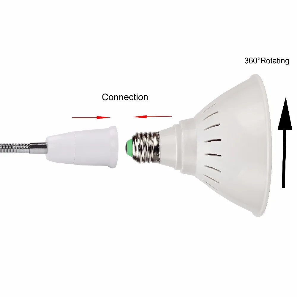 220 V E27 растет свет аксессуары для ламп 360 градусов гибкий держатель лампы для полный ассортимент растет комнатное растение ЕС Plug