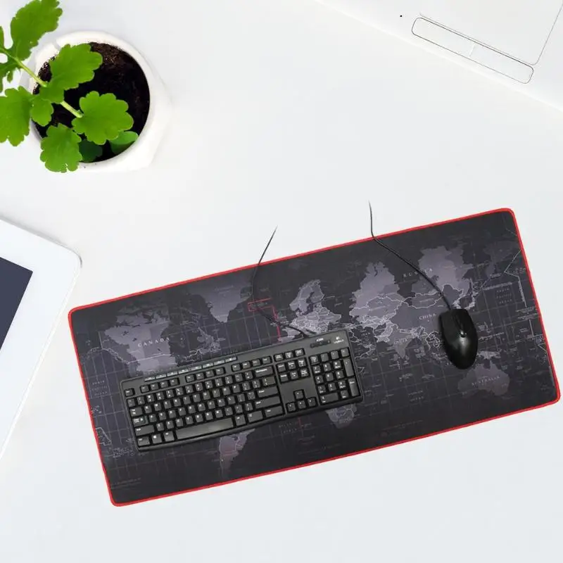World Map Extra Large Mouse Pad Mat Natural Rubber Desktop Gaming Mousepad Large Mouse Pad Keyboard