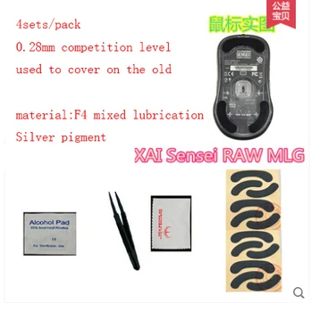 

4sets/pack Hotline Games competition level mouse feet for Logitech XAI Sensei RAW MLG 0.28mm professional mousepad for gaming