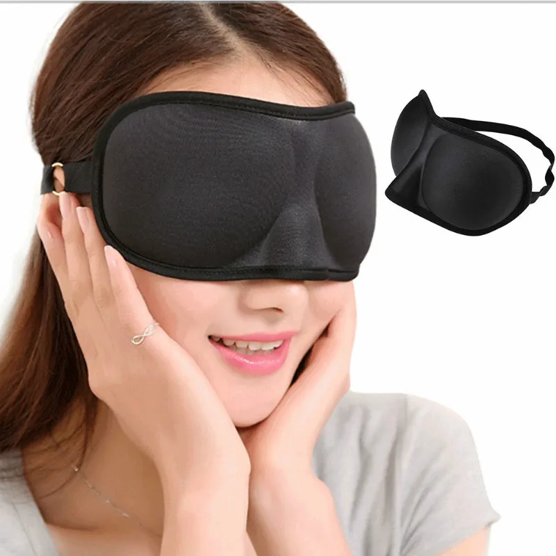 

New Style Polyester Soft Sleep Eye Mask Padded Shade Cover Travel Relax Aid Sleeping Mask Case Party Masks Drop Shipping #268821