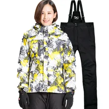 Лыжный костюм женский бренд высокое качество снег сноуборд куртки брюки теплый водонепроницаемый ветрозащитный зимний комплект куртка Momen лыжный 259