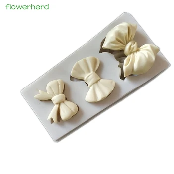 

Evening Dress Bow Knot Silicone Mold Bow Chocolate Tool BowKnot Cake Lace Decoration Fondant Mold Gumpaste Cake Decorating Tools