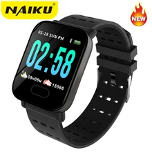 NAIKU A6 Смарт часы монитор сердечного ритма Спорт фитнес трекер кровяное давление напоминание для мужчин часы для iOS Android подарок