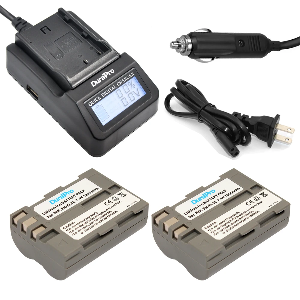 

2pc EN-EL3e EN EL3e EL3a ENEL3e Rechargeable Battery + LCD Fast Charger For Nikon D70 D70S D80 D90 D100 D200 D300 D300S D700