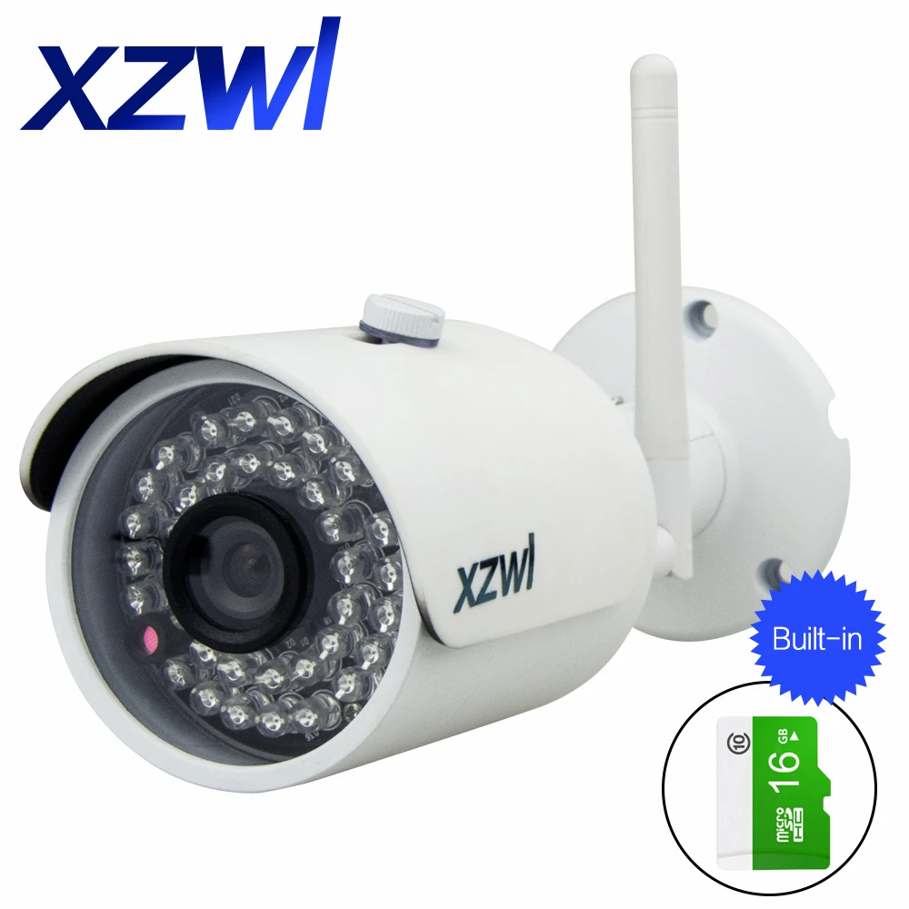 WIFI Camera HD 720P Built-in 16GB Memory Card Wireless Surveillance Camera HD 1.0MP Network Cam Outdoor IP66 Waterproof in memory poetry card grandpa