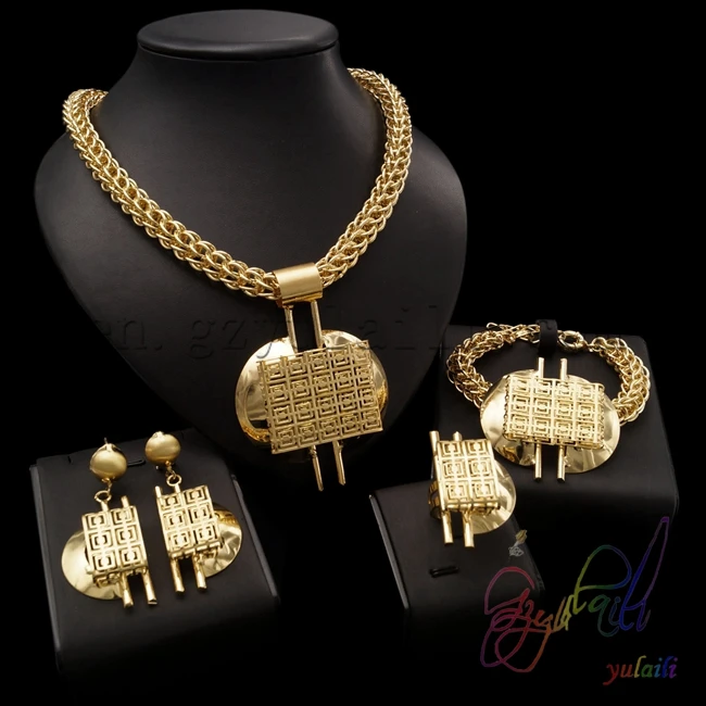 

New 2017 jewelry Fashion jewelry Gold color jewelry Wedding jewelry sets