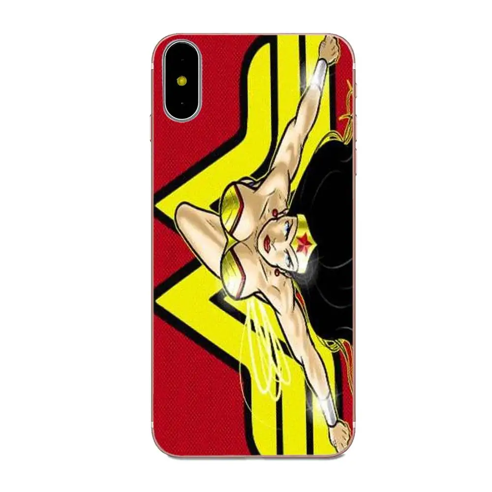 Dc Wonder Woman для Apple iPhone 4 4s 5 5C 5S SE 6 6 S 7 8 Plus X XS Max XR модный дизайн кожи тонкий ПК сотовый Чехол - Цвет: as picture